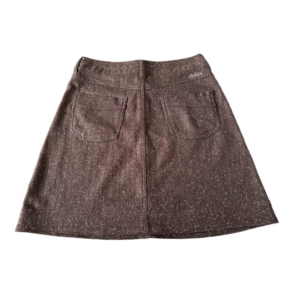 Woolrich Womens Woodlyn Mini Skirt Size 4 Dark Brown Wool Blend Pockets - Picture 7 of 9